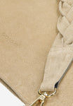 Wojas Beige Leather Boho Style Shoulder Bag with Fringes | 8025664