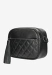 Wojas Women's Black Leather Quilted Crossbody Bag | 8023251