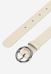 Wojas Women's 3 cm Beige Leather Belt | 9973-84