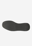 Wojas Black Leather Wedge Loafers with Silver Chain | 4619031