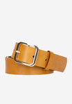 Wojas Women's Light Brown Leather Belt with Square Golden Buckle | 93073-53