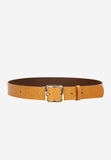 Wojas Women's Light Brown Leather Belt with Square Golden Buckle | 93073-53