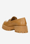 Wojas Light Brown Leather Loafers with Golden Detail | 46198-53