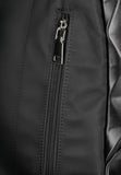 Wojas RELAKS Black Backpack with Modern Geometric Texture | R8029311