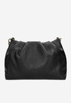 Wojas Black Leather Crossbody Bag with Golden Chain | 80303-51