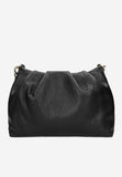 Wojas Black Leather Crossbody Bag with Golden Chain | 80303-51