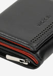 Wojas Black Leather Wallet with Red Interior | 91067-51