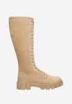 Wojas Beige Leather Knee High Boots | 7101964