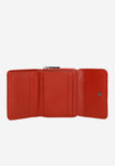 Wojas Red Embossed Leather Zip Around Wallet | 91021-55