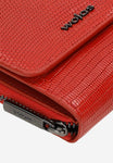 Wojas Red Embossed Leather Zip Around Wallet | 91021-55