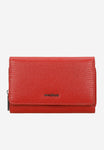 Wojas Red Embossed Leather Zip Around Wallet | 91036-45