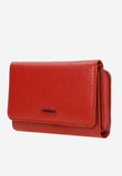 Wojas Red Embossed Leather Zip Around Wallet | 91036-45