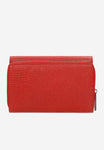 Wojas Red Embossed Leather Zip Around Wallet | 91036-45