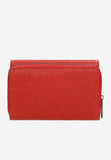 Wojas Red Embossed Leather Zip Around Wallet | 91036-45