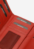 Wojas Red Embossed Leather Zip Around Wallet | 91036-45