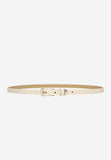 Wojas Women's Thin Beige Leather Belt | 93074-54