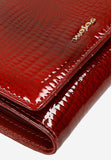 Wojas Red Embossed Leather Snap Wallet | 91059-35