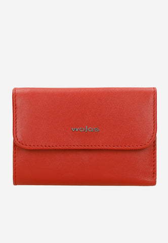 Wojas Women's Red Leather Snap Wallet | 91068-55