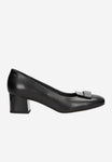 Wojas Black Leather Heels with Silver Details | 35097-51