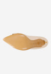 Wojas Beige Leather High Heels with Golden Details | 35102-54