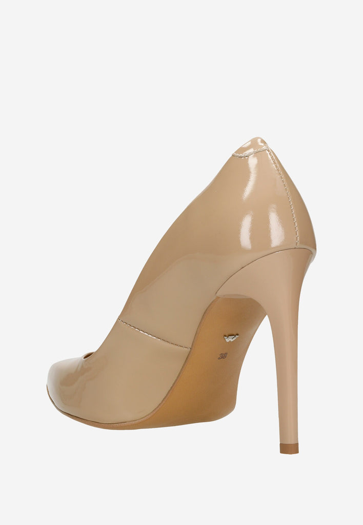 Wojas Dark Beige Leather High Heels 35089 34 Luxahaus Beyond