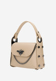 Wojas Beige Leather Crossbody Bag with Silver Accent | 80318-54