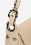 Wojas Beige Leather Crossbody Bag with Silver Accent | 80318-54