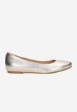 Wojas Golden Leather Ballet Flats with Logo | 44005-58