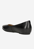 Wojas Black Leather Ballet Flats with Logo | 44005-51