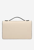 Wojas Beige Leather Crossbody Bag with Silver Detail | 80320-54
