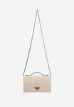 Wojas Beige Leather Crossbody Bag with Silver Detail | 80320-54