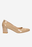 Wojas Beige Leather Heels | 9296-34