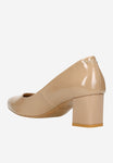 Wojas Beige Leather Heels | 9296-34