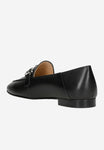 Wojas Black Leather Flats with Black Detail | 46224-51