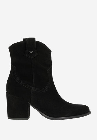 Wojas Black Leather Chelsea Boots with Logo | 55201-61