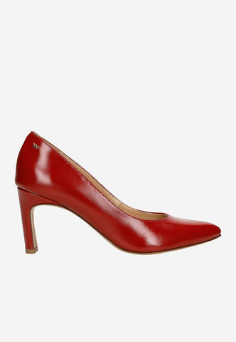 Wojas Red Leather High Heels (7.5 cm/~ 2.95 in) | 3501555