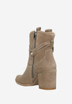 Wojas Dark Beige Leather Chelsea Boots with Chain | 55200-64
