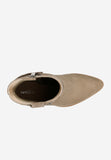 Wojas Dark Beige Leather Chelsea Boots with Chain | 55200-64