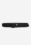 Wojas Black Braided Belt with Leather Elements | 93009-71