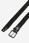 Wojas Black Braided Belt with Leather Elements | 93009-71