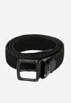Wojas Black Braided Belt with Leather Elements | 93009-71