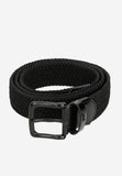 Wojas Black Braided Belt with Leather Elements | 93009-71