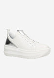 Wojas White and Silver Leather Sneakers | 46228-59