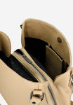 Wojas Beige Embossed Leather Tote Bag | 9859-74