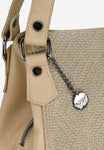 Wojas Beige Embossed Leather Tote Bag | 9859-74