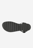 Wojas Black and Golden Leather Sandals | 76155-71