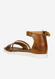 Wojas Brown Leather Sandals with White Sole | 76154-52