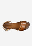 Wojas Brown Leather Sandals with White Sole | 76154-52