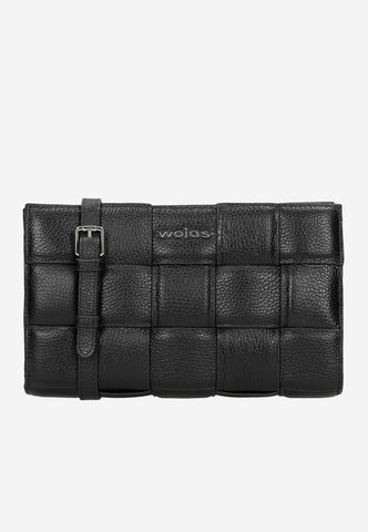 Wojas Black Leather Crossbody Bag | 80235-51