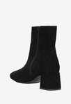 Wojas Black Leather Ankle Boots with Silver Logo | 5509461